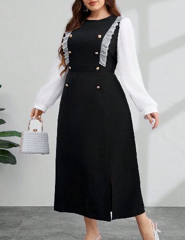Rochie medie SHEIN CURVE, negru