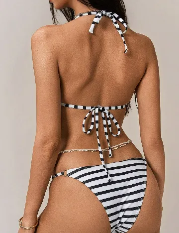 Costum de baie Forever 21, alb/negru