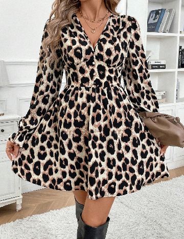 Rochie scurta SHEIN, animal print