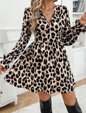 Rochie scurta SHEIN, animal print