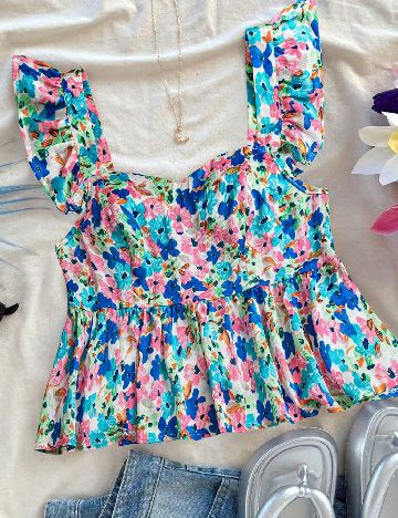 Top SHEIN CURVE, mix culori