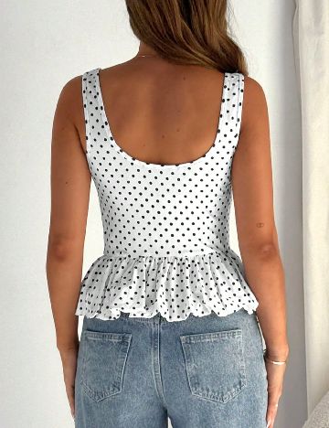 Top SHEIN, alb/negru