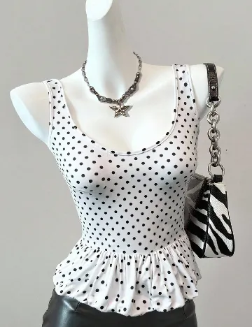 Top SHEIN, alb/negru
