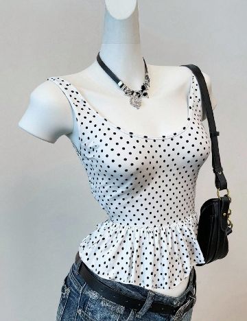 Top SHEIN, alb/negru