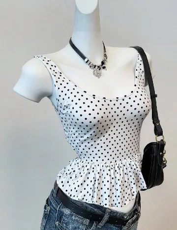 Top SHEIN, alb/negru