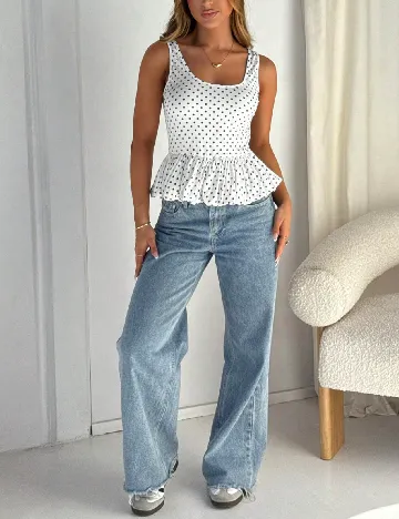 Top SHEIN, alb/negru