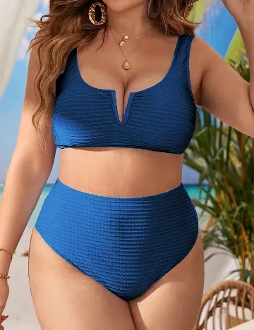 Costum de baie SHEIN CURVE, albastru