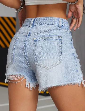 Pantaloni scurti SHEIN, albastru