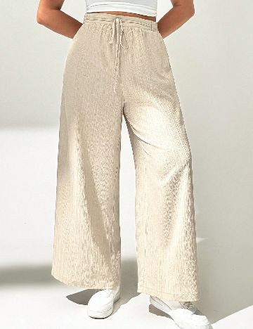 Set pantaloni 2 perechi SHEIN CURVE, bej/negru