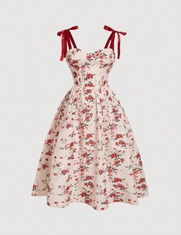Rochie medie SHEIN CURVE, floral print