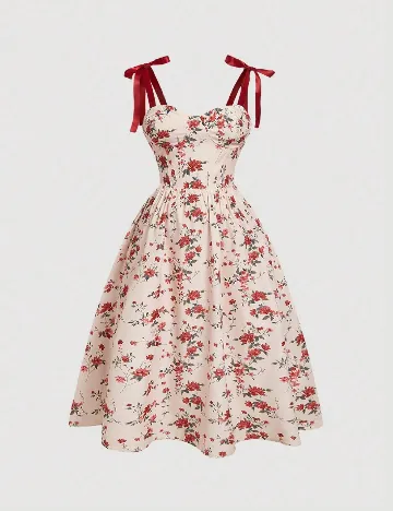 Rochie medie SHEIN CURVE, floral print