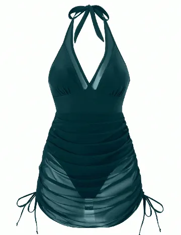 Costum de baie SHEIN, verde