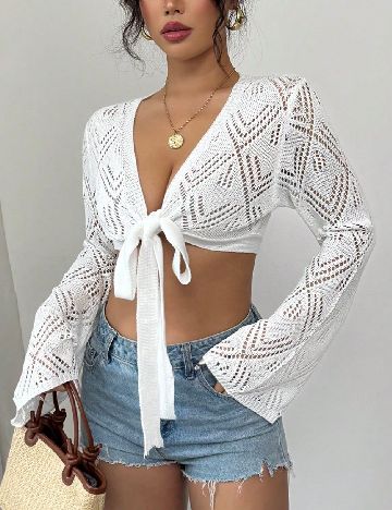 Bolero SHEIN, alb