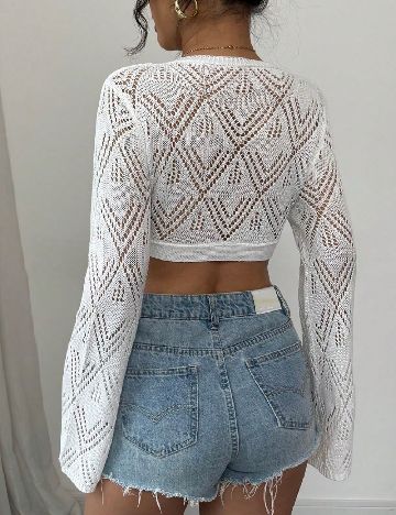 Bolero SHEIN, alb