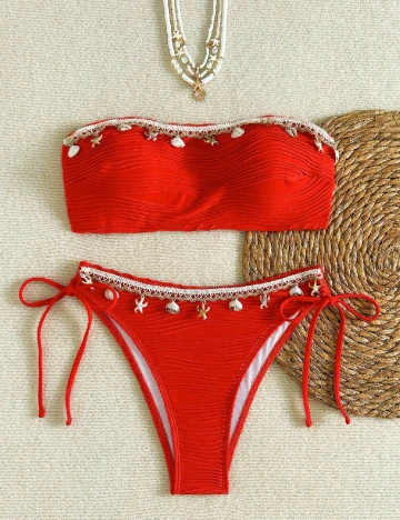 Costum de baie SHEIN, rosu