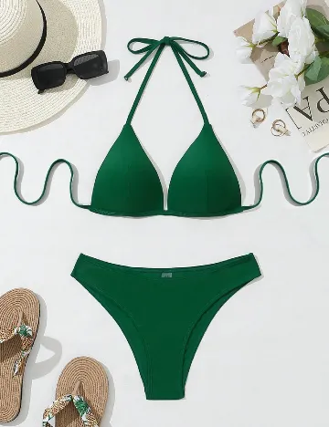 Costum de baie SHEIN, verde
