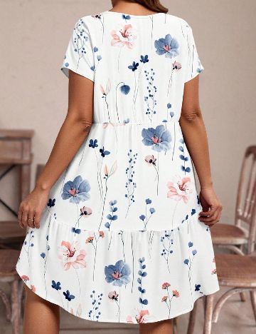Rochie scurta Emery Rose Curve, alb