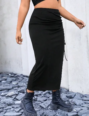 Fusta SHEIN CURVE, negru