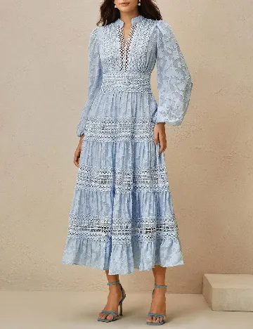 Rochie medie Anewsta, albastru