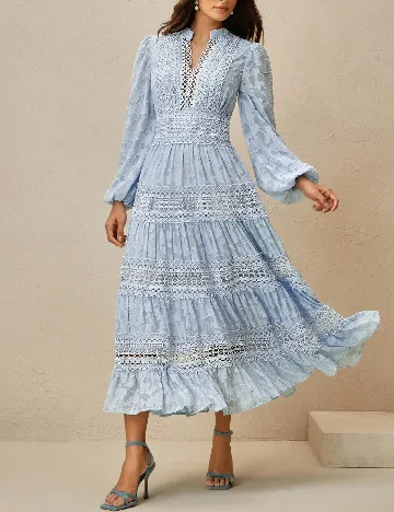 Rochie medie Anewsta, albastru