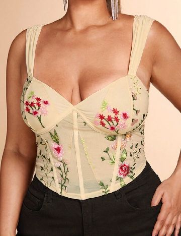 Top SHEIN CURVE, crem