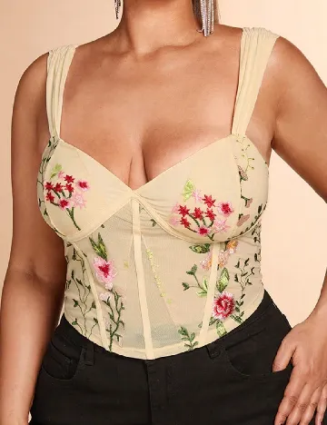 Top SHEIN CURVE, crem