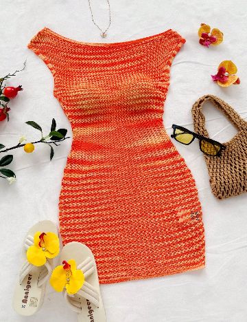 Rochie scurta SHEIN, portocaliu