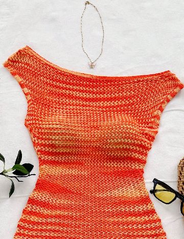Rochie scurta SHEIN, portocaliu