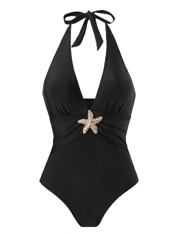 Costum de baie SHEIN CURVE, negru