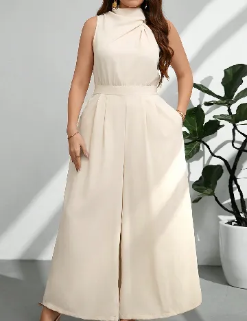 Salopeta SHEIN CURVE, crem