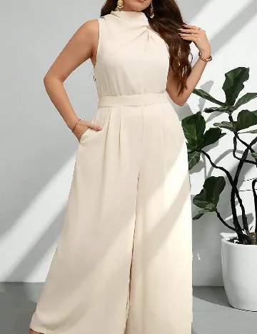 Salopeta SHEIN CURVE, crem