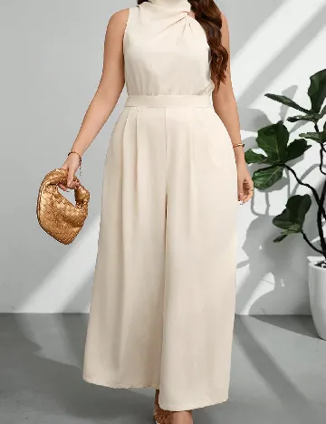 Salopeta SHEIN CURVE, crem