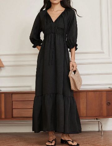 Rochie lunga Dazy, negru