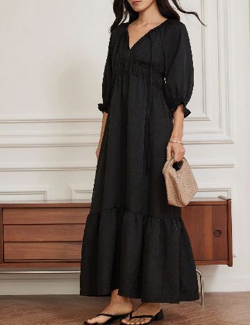 Rochie lunga Dazy, negru