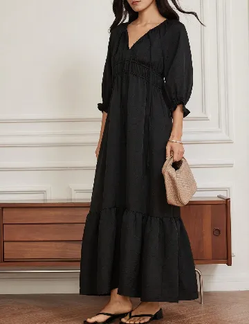 Rochie lunga Dazy, negru