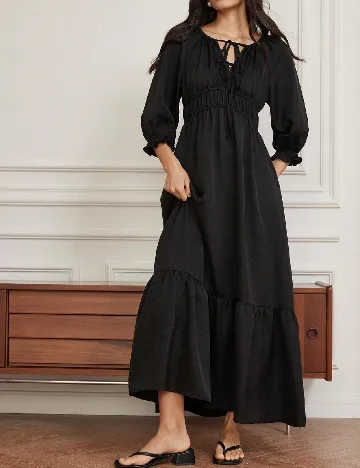 Rochie lunga Dazy, negru