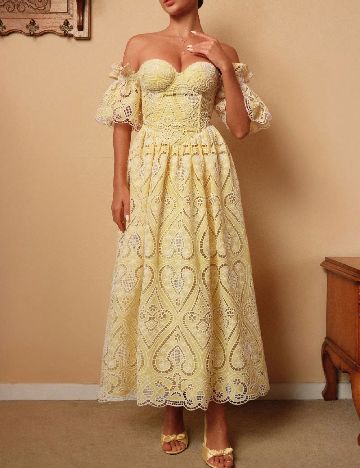 Rochie lunga Savoree, galben
