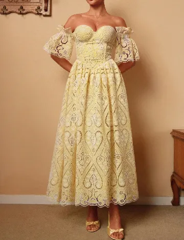 Rochie lunga Savoree, galben