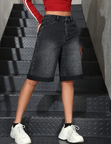 Pantaloni scurti SHEIN, negru