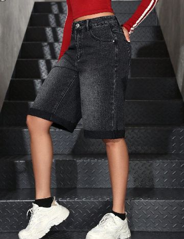 Pantaloni scurti SHEIN, negru