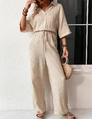 Salopeta SHEIN CURVE, crem