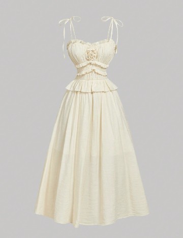 Rochie lunga SHEIN, crem