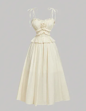 Rochie lunga SHEIN, crem