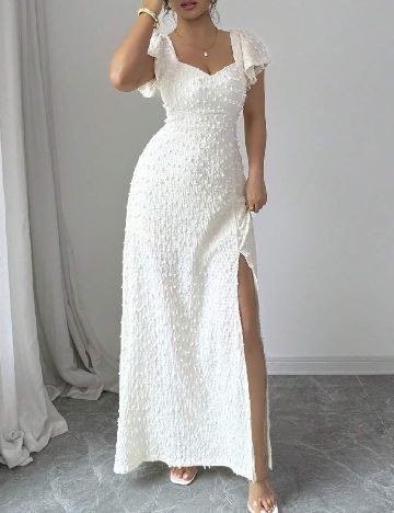 Rochie lunga SHEIN, crem