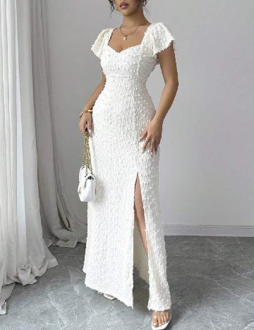 Rochie lunga SHEIN, crem