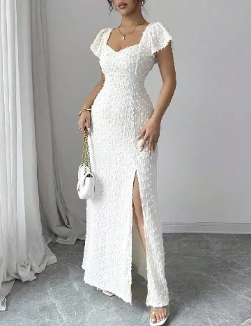 Rochie lunga SHEIN, crem