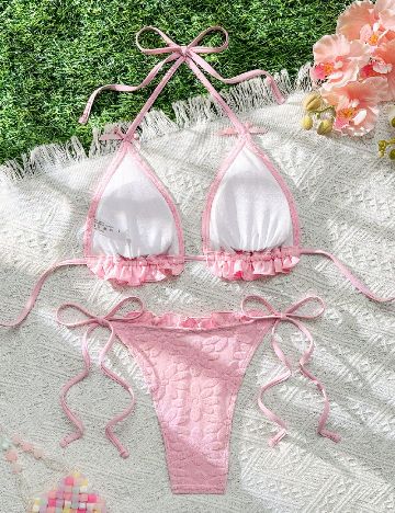 Costum de baie SHEIN, roz