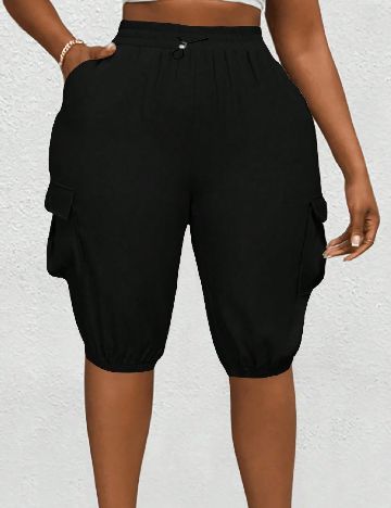 Pantaloni scurti SHEIN CURVE, negru