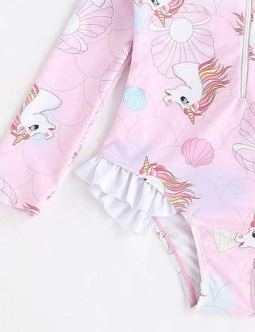 Costum de baie Shein Kids, roz