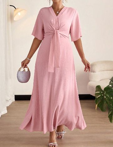 Rochie lunga SHEIN CURVE, roz